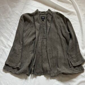 Stylish Gray Open-Front Jacket